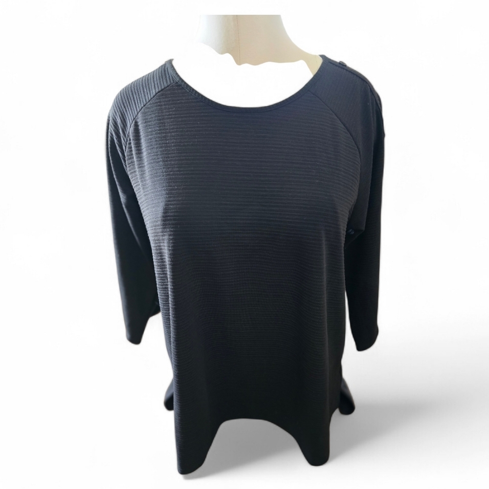 New York Laundry Black Long Sleeve Top